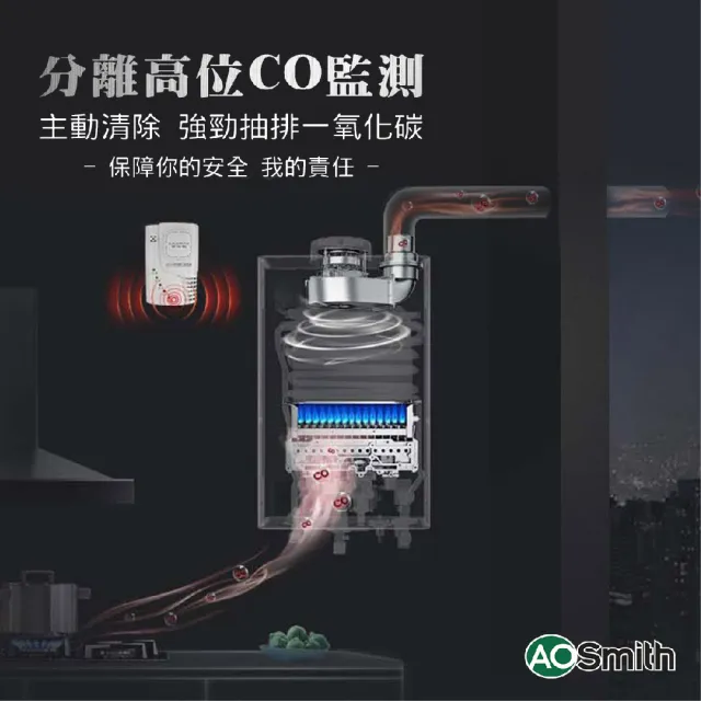 【A.O.Smith】AO史密斯 13L不鏽鋼瓦斯熱水器 JSQ26-ST13T NG1/FE式 (含基本安裝 僅適用天然氣)