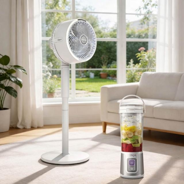 【Shark】FlexBreeze FA221 室內外2用無線DC靜音電風扇(循環扇 立扇 桌扇 變頻 充電 露營 桌上)