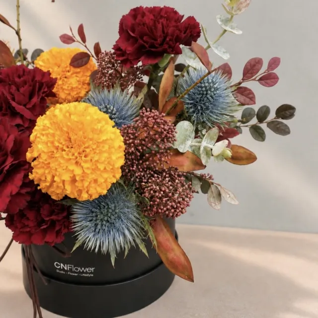 【CNFlower 西恩】霞光盛放 小黑圓鮮花禮盒