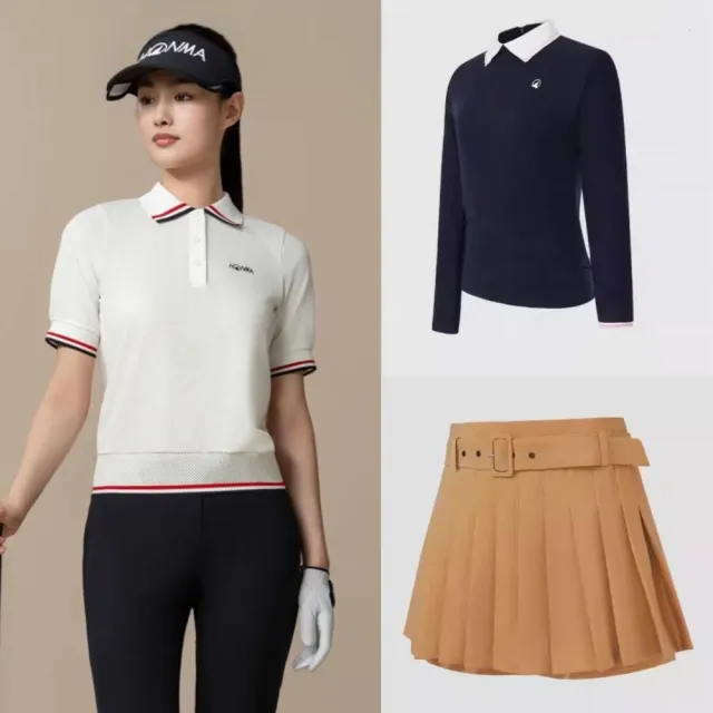 【HONMA 本間高爾夫】女款長袖POLO衫/長褲/短裙 25SS 日本高爾夫專業品牌(XS-L多款多色任選)