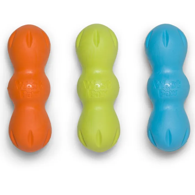 【West Paw】Rumpus耐咬三節骨5.25英吋-S(中小型犬/狗玩具/耐咬/互動/咀嚼/浮水/寵物玩具)
