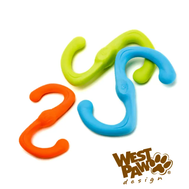 【West Paw】Bumi彈力拔河S型9.5英吋-L(中大型犬/狗玩具/耐咬/互動/拔河/拉扯/浮水/寵物玩具)
