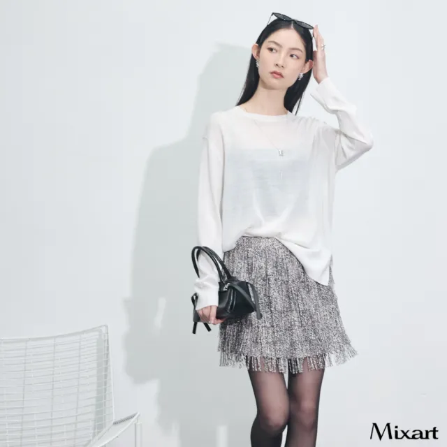 【Mixart】褲裙 流蘇 智性美學 流蘇靈動摩登褲裙