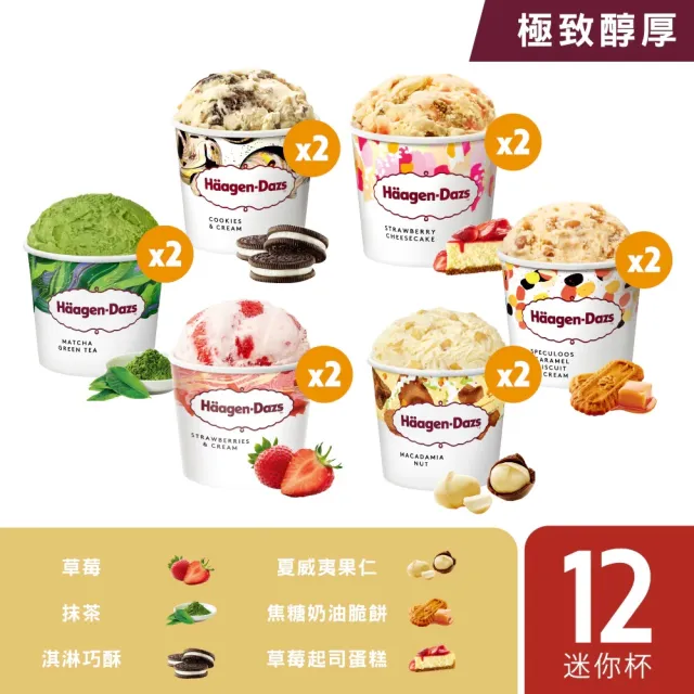 【Haagen-Dazs 哈根達斯】迷你杯100mlx12入