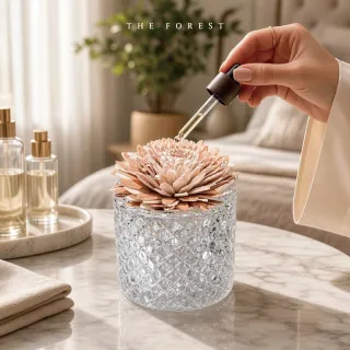 【The Forest 癒森林】經典森林香氛水晶杯禮盒含15ml品牌香氛油(送禮禮盒/居家香氛/生日禮物/精油香水)