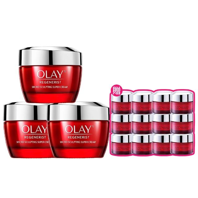 【OLAY 歐蕾】膠原大紅瓶★超值3入組高效緊緻乳霜50g★No.1抗老品牌(送14gx12)