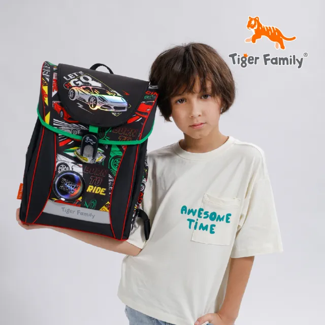 【Tiger Family】學院風超輕量護脊書包Pro 2S-全新升級版-賽車風暴(125-150CM適用)