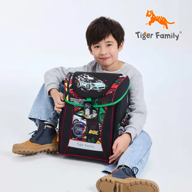 【Tiger Family】學院風超輕量護脊書包Pro 2S-全新升級版-賽車風暴(125-150CM適用)