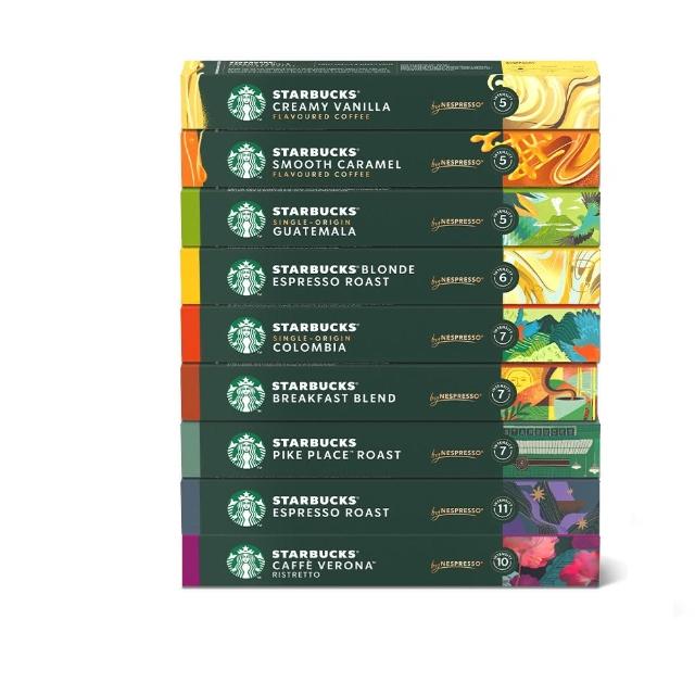 【STARBUCKS 星巴克】咖啡膠囊10顆/盒 (口味任選) 適用於Nespresso膠囊咖啡機