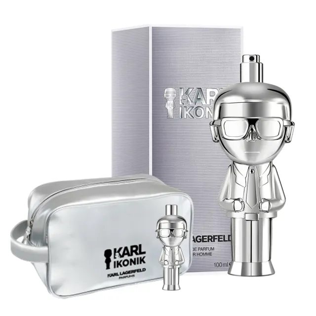 【KARL LAGERFELD 卡爾】時尚大帝•極光銀淡香精100ml(贈盥洗包+品牌隨機小香乙瓶.專櫃公司貨)