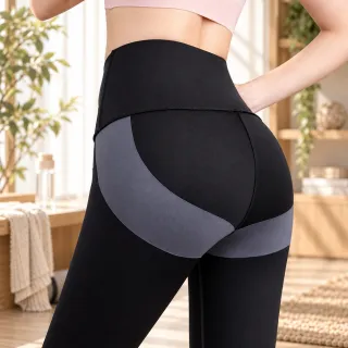 【LEESA】健身褲\塑形褲\無痕運動褲\裸感瑜珈褲\女健身褲\九分褲\跑步緊身褲\鯊魚褲\瑜珈褲\女