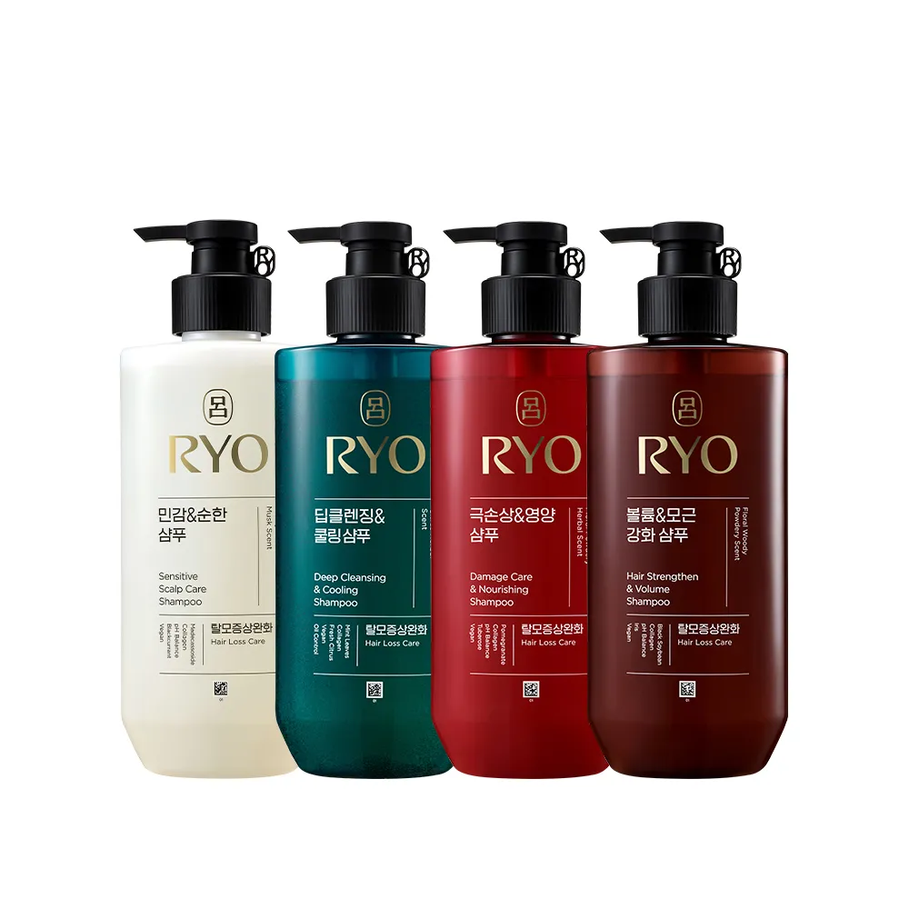 【RYO 呂】官方直營 全方位頭皮養護洗髮精 480ml x3入(染燙受損/控油去屑/豐盈蓬鬆/敏感護理)