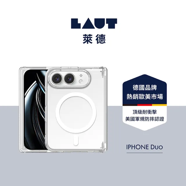 【Apple】iPhone Duo(512G/7.6吋)(LAUT磁吸耐衝擊透殼組)