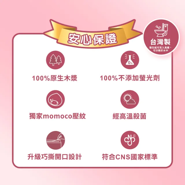 【朵舒】momoco招福桃太郎壓紋抽取式衛生紙(250抽x24包/箱/mo選)