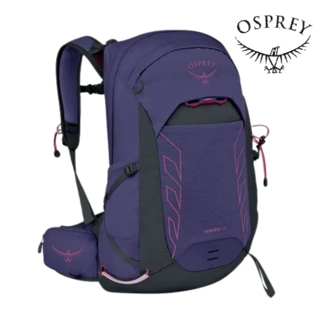 【Osprey】Tempest 22 輕量化登山背包 女 Deep Fig Pink|輕量旅行後背包 快速移動單車登山健行背包