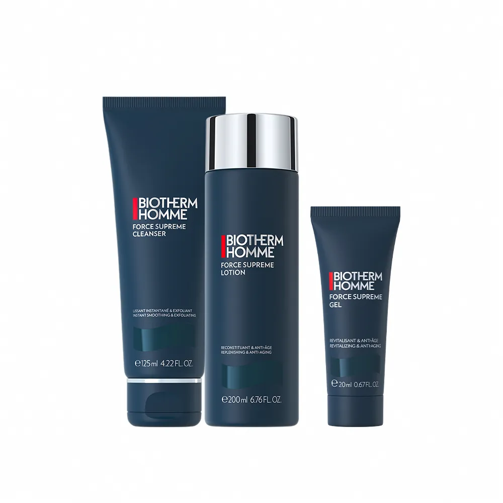 【Biotherm 碧兒泉】官方直營 男仕 極量潔淨緊膚組_潔面霜125ml+緊膚水200ml(BIOTHERM男性保養)