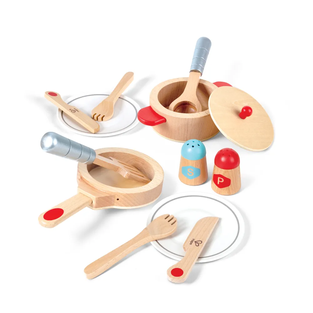 【Hape】北歐風美食家廚具(益智成長/家家酒玩具/木製玩具/木頭玩具)