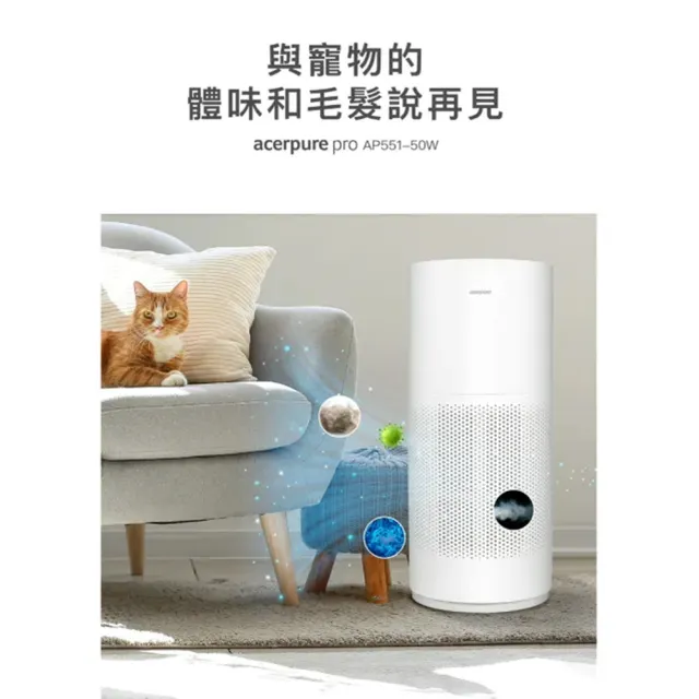 【acerpure】(雙入組) 新一代 acerpure pro 高效淨化空氣清淨機(AP551-50W)