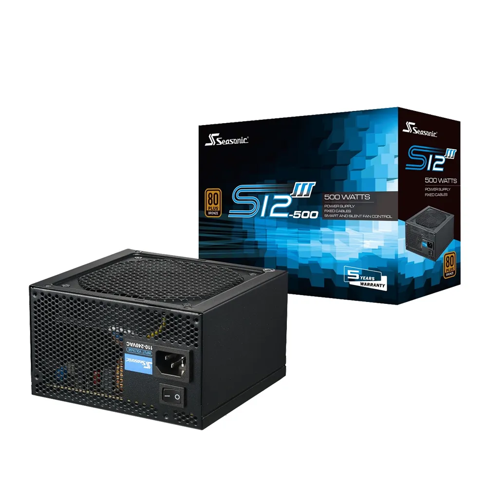【Seasonic 海韻】S12III-500 銅牌/直出 電源供應器(S123 500 銅牌 直出 電源供應器)