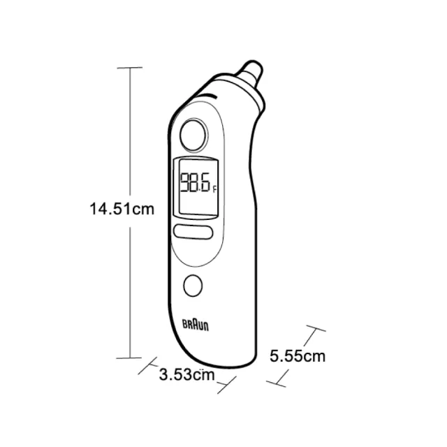 【BRAUN 百靈】耳溫槍IRT6525 (內附20個耳套及電池)
