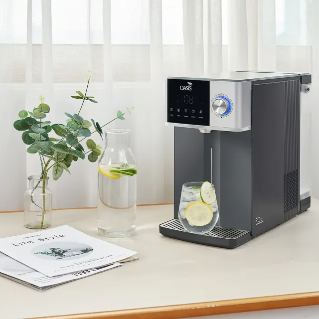 【OASIS】桌上型極沁冰溫瞬熱RO濾淨飲水機(冰河機/冰溫瞬熱/壓縮機製冷/免安裝/IF-301A)商品本身已含濾芯