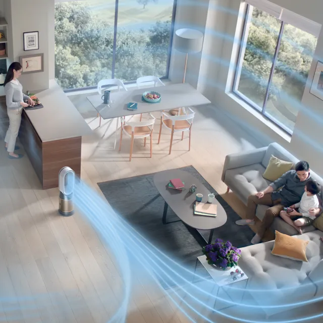 【dyson 戴森】HP12 Purifier Hot+Cool De-NOx三合一甲醛NOx偵測涼暖空氣清淨機(鎳金色)