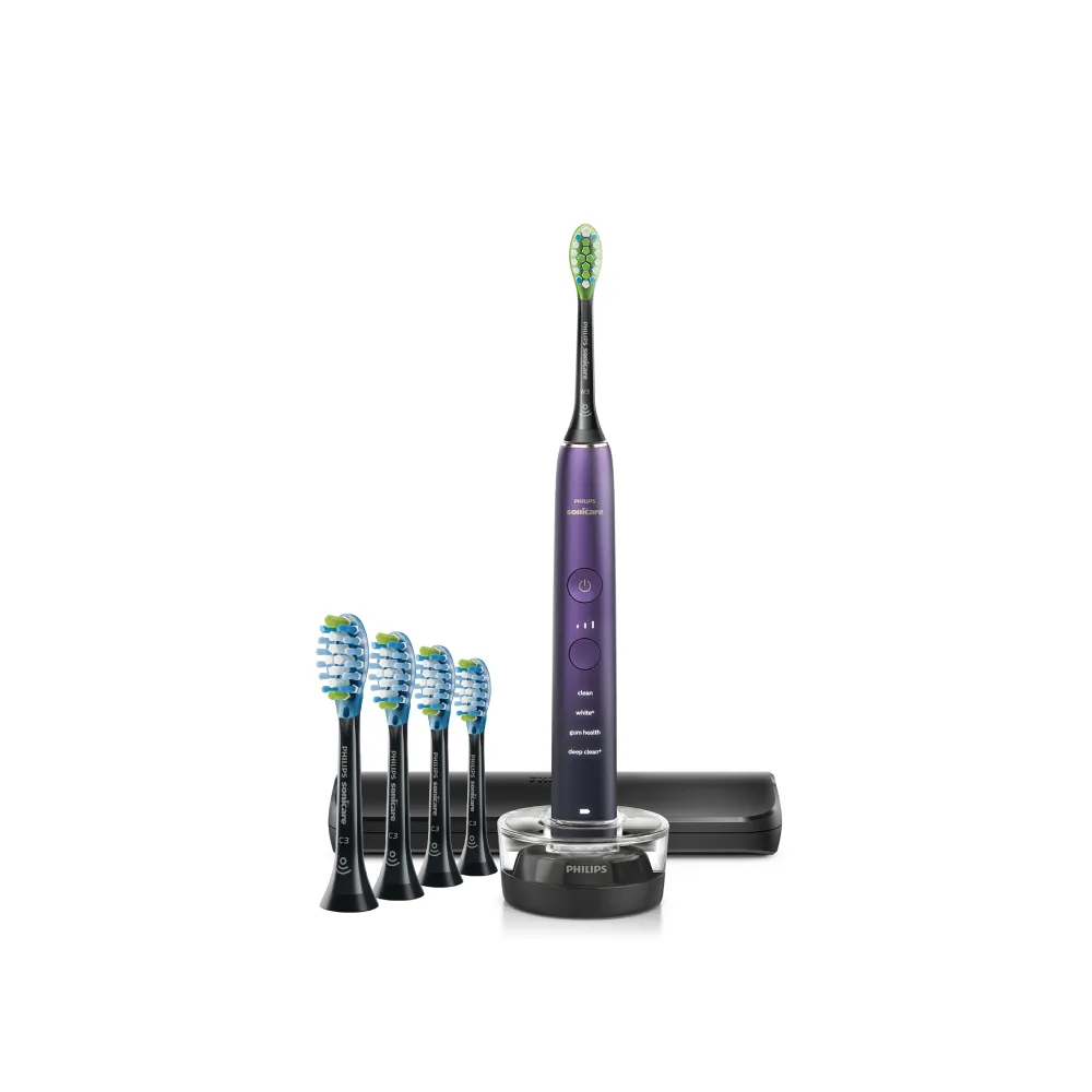 【Philips 飛利浦】HX9911亮白隨行智能鑽石音波電動牙刷 (買1送4入刷頭HX9044/86)