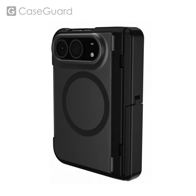 【CaseGuard】iPhone Duo 全能折疊隱形支架保護殼 透黑