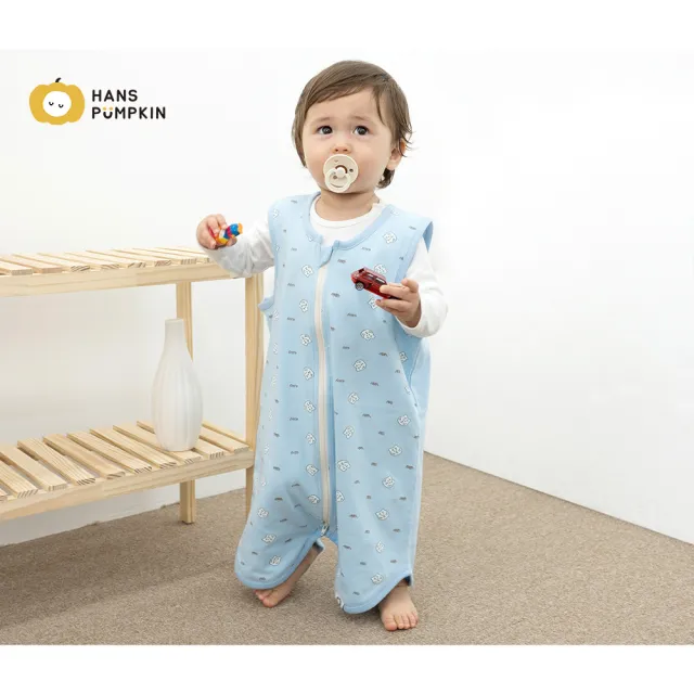 【Hans Pumpkin】拉鍊式防踢被 四季型 0-5歲 4種尺寸 多款花色任選(防踢被 防踢背心 防踢被睡袋 純棉 韓國)