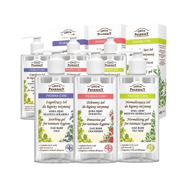 【GREEN PHARMACY 草本肌曜】6入組-清新草本水嫩私密潔膚露補貨任選組(300mlx6/4款可選/品牌直營)