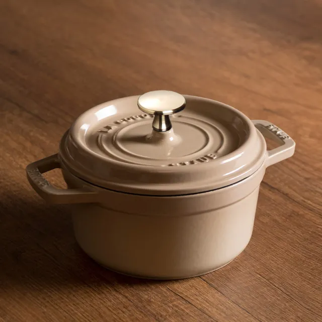 【STAUB】琺瑯鑄鐵鍋雙鍋組-淺燉鍋28cm+圓鍋16cm(德國雙人牌集團官方直營)