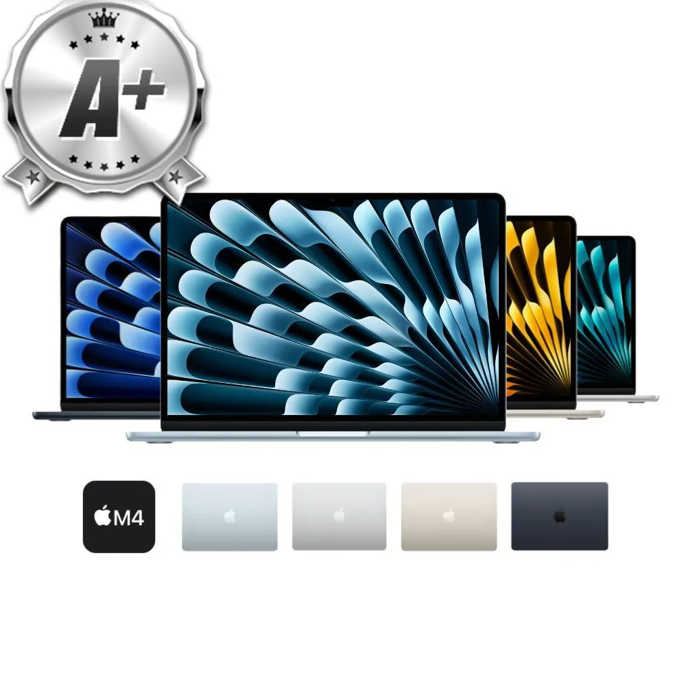 【Apple】S+級福利品 MacBook Air 13.6吋 M4 10核心CPU 8核心GPU 16G 1TB SSD 台版官方整新機(99成新)