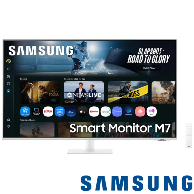 【Samsung 三星】FollowMe PRO移動式4K AI智慧聯網螢幕組-白★S43FM703UC 43型(影音串流/內建喇叭/Type C)