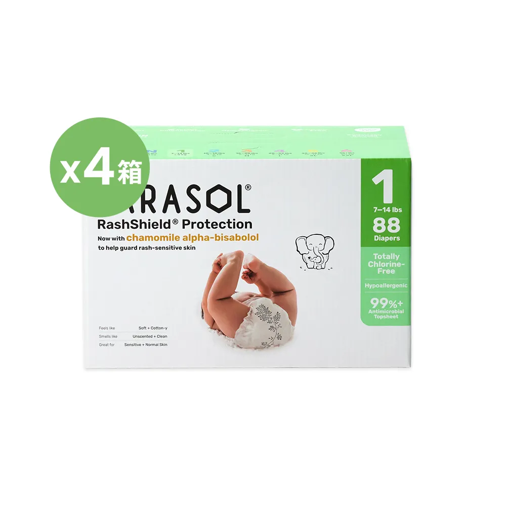 【PARASOL】總代理｜進化版_Clear+Dry 新科技水凝尿布 禮盒4箱組 黏貼型NB-S(2包/箱)
