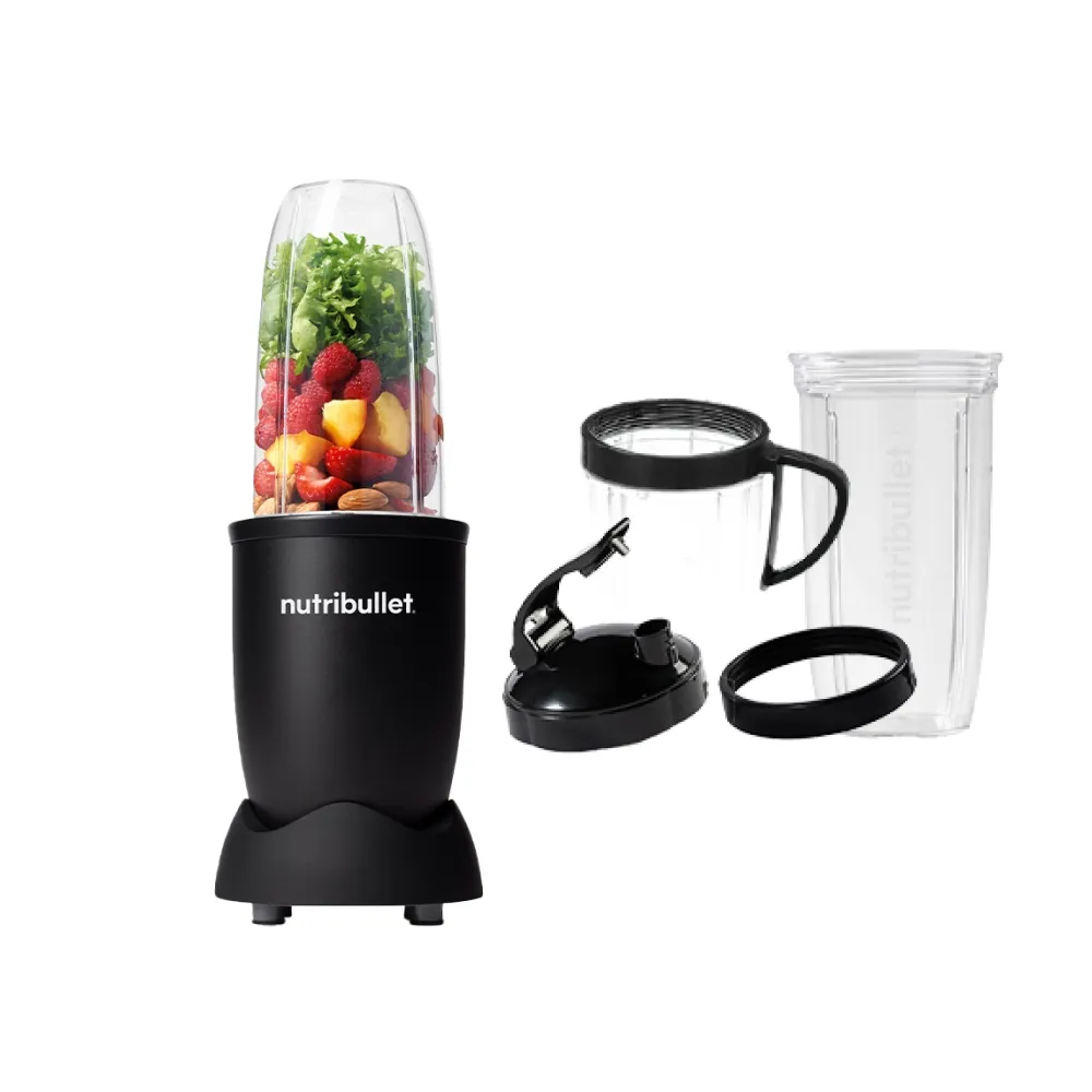 【nutribullet 紐粹樂】900瓦Pro強效營養瞬萃果汁機NB-201(尊爵黑/登記送DR.WU化妝水)