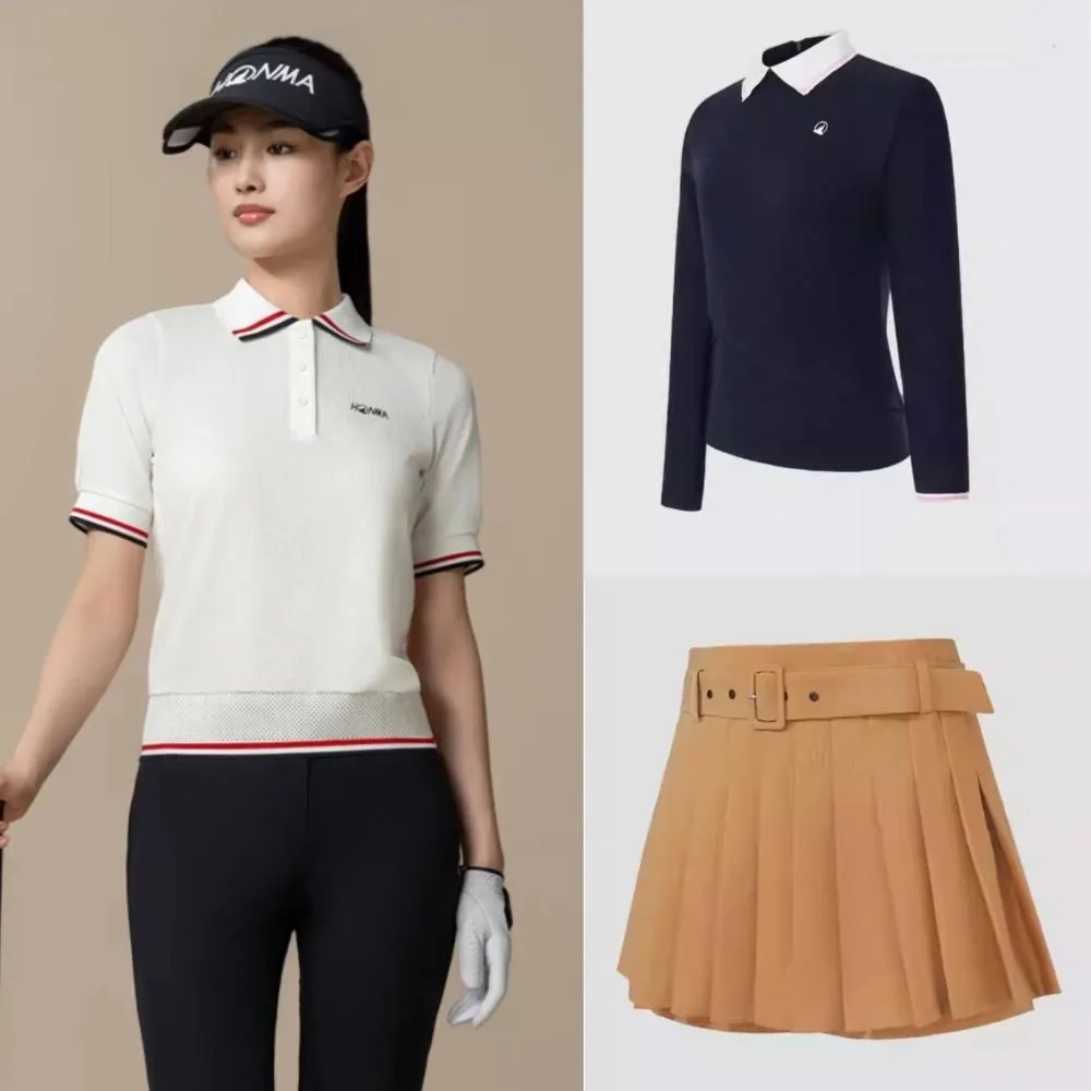 【HONMA 本間高爾夫】女款長袖POLO衫/長褲/短裙 25SS 日本高爾夫專業品牌(XS-L多款多色任選)