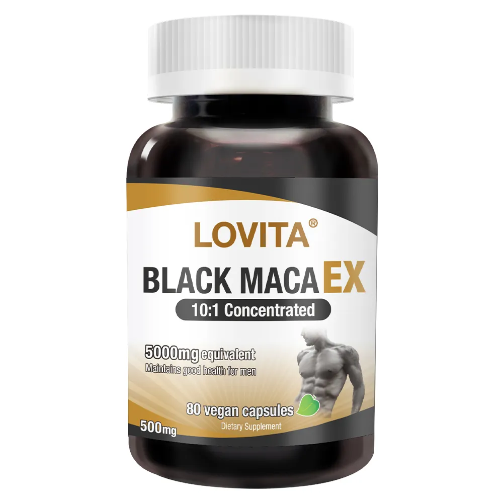 【LOVITA 愛維他】黑鑽馬卡EX素食膠囊(80顆 黑馬卡)