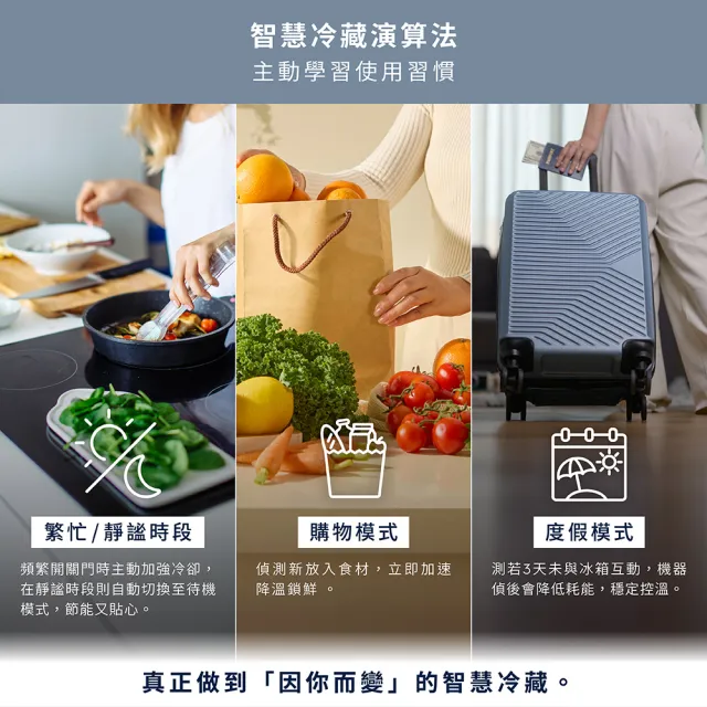 【Electrolux 伊萊克斯】雙11限定 700系列 345L AI 變頻智慧雙門冰箱(EBM3402L-B)