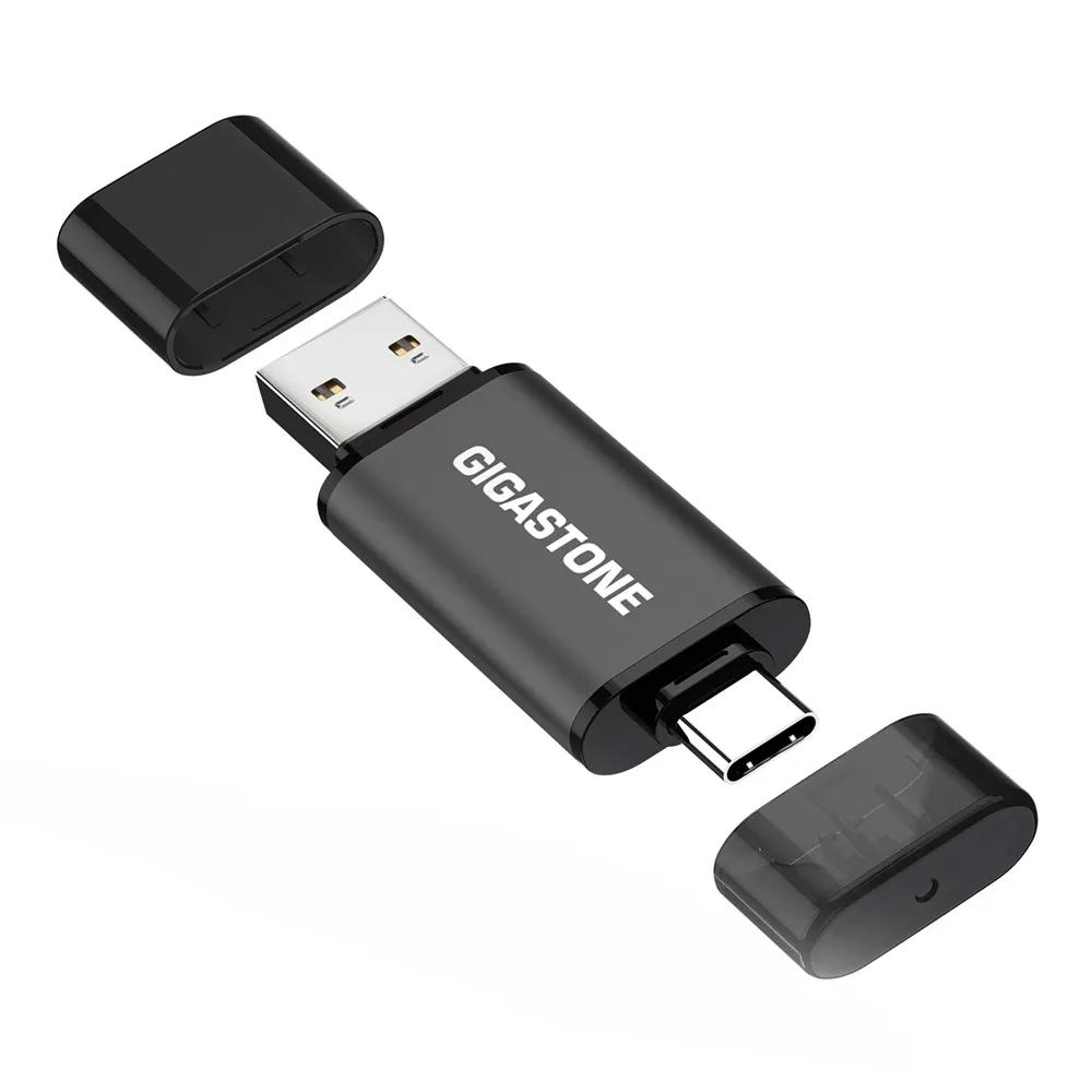【Gigastone 立達國際】128GB USB-A Type-C雙介面隨身碟 UAC-4400GY (iPhone15以上適用/Android/筆電)