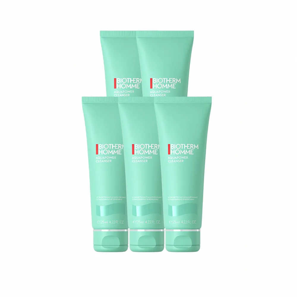 【Biotherm 碧兒泉】男仕 活泉多水潔顏露囤貨組 125mlx5(BIOTHERM男性保養)