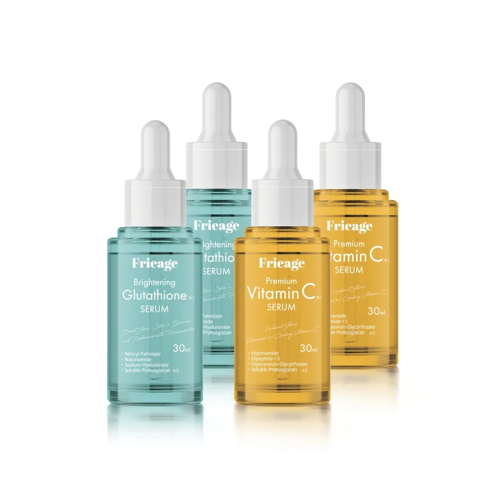 【Frieage】芙亮綺 高濃縮精華2+2囤貨組(毛孔護理/緊緻亮白/預防色斑/神經醯胺/玻尿酸/穀胱甘肽)