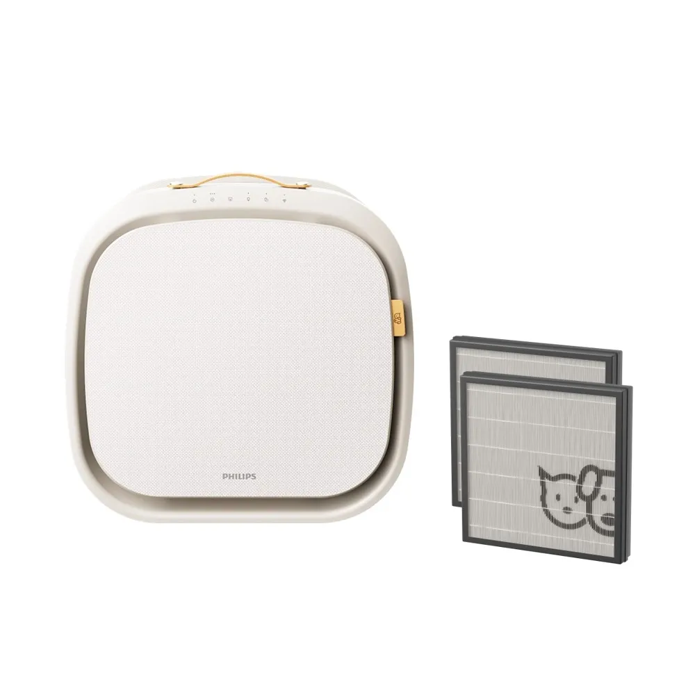 【Philips 飛利浦】三年份濾網組★毛小奈Lite 寵物空氣清淨機★適用13-15坪(AC3360/80)