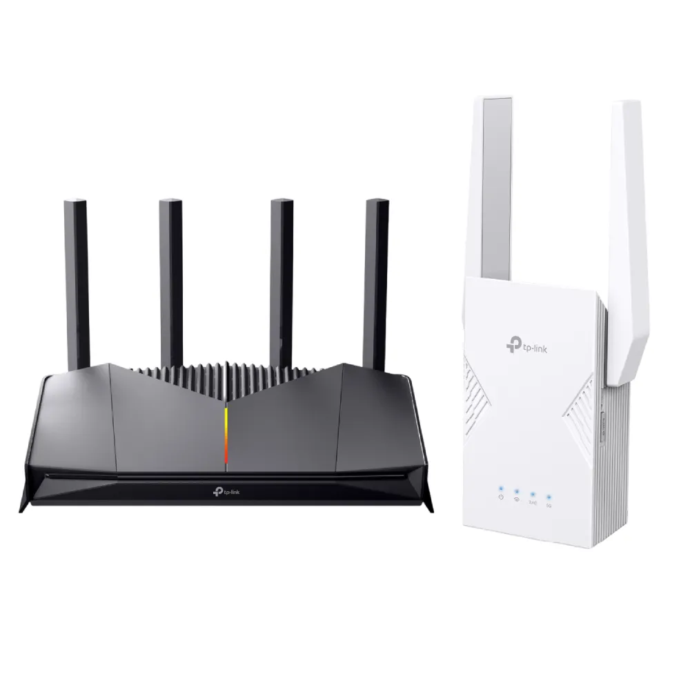 【TP-Link】延伸器組★WiFi 7 雙頻2.G路由器/分享器+Wi-Fi 7 雙頻延伸器(Archer GE230+RE225BE)