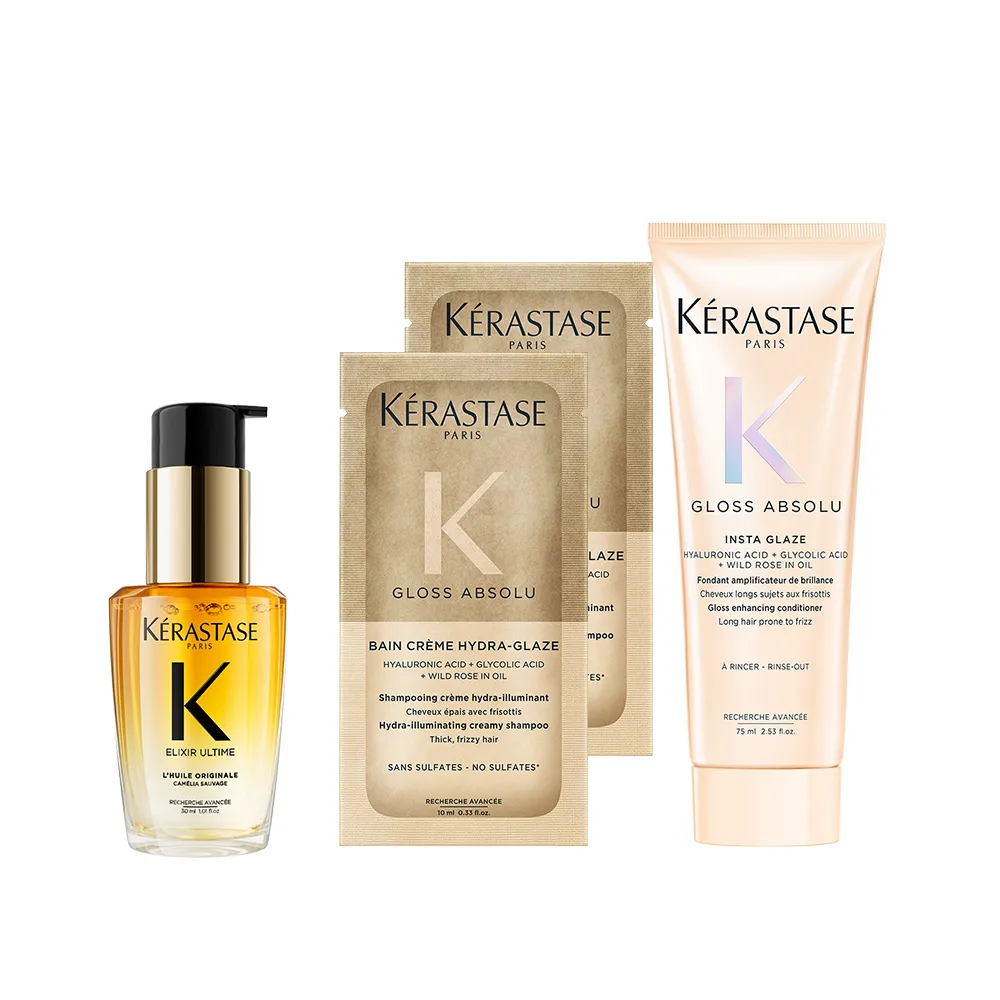 【KERASTASE 巴黎卡詩】金緻柔馭山茶花鎏光露30ml(奢光小金油/極致保濕/長效抗躁/護髮油/髮油)