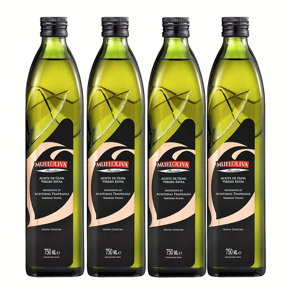 【慕雅利華】琵卡答特級初榨冷壓橄欖油750ml X 4瓶(可生飲/出廠酸價0.17%)
