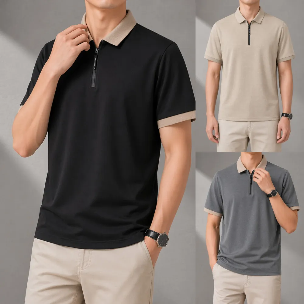【NEW FORCE】素面率性短袖男士POLO衫-5色可選(男短袖polo衫/上衣/POLO衫/短袖上衣/涼感上衣)