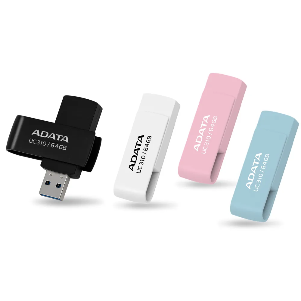 【ADATA 威剛】UC310 USB3.2 Gen1 旋轉隨身碟 64G