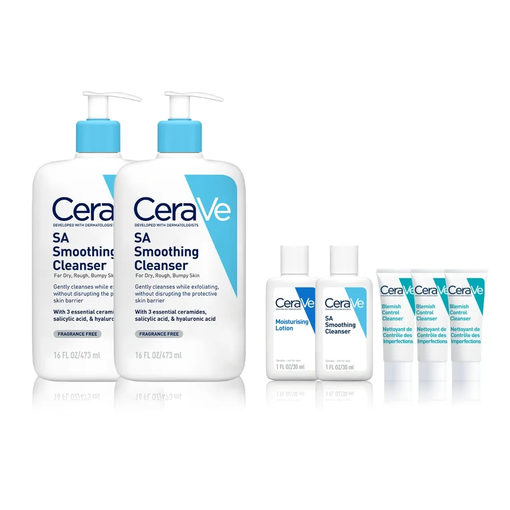 【CeraVe 適樂膚】粗糙顆粒肌囤貨組★水楊酸煥膚淨嫩潔膚露 473ml*2_F