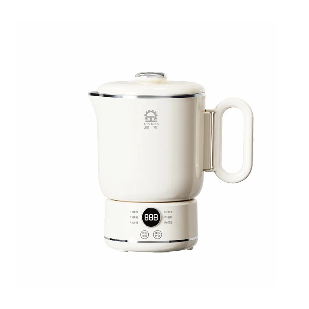 JINKON晶工 0.9L雙電壓旅行電碗/萬用鍋/快煮壺/料理鍋/電火鍋/美食鍋 JK-321