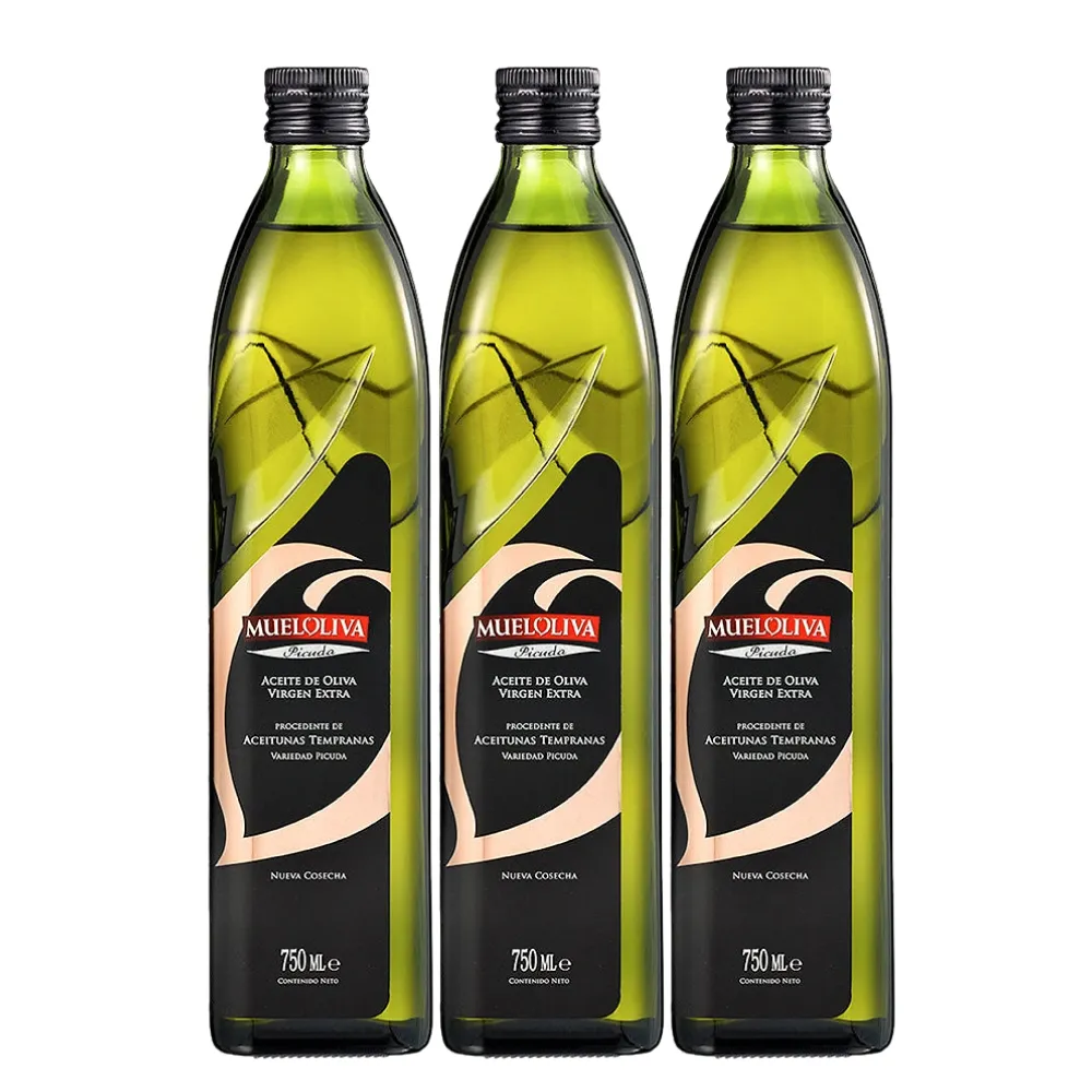 【慕雅利華】琵卡答特級初榨冷壓橄欖油750ml X 3瓶(可生飲/出廠酸價0.17%)